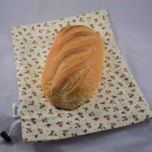 Sac captusit pentru paine 2kg, nowaste, ecologic, sau wetbag, flori rosii (mărimea M)