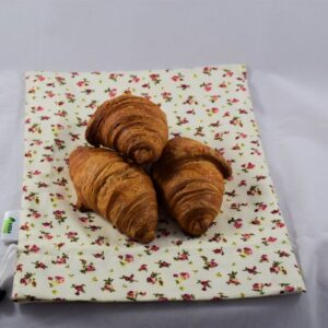 Sac captusit pentru paine 1kg, nowaste, ecologic, sau wetbag, flori rosii (mărimea s)