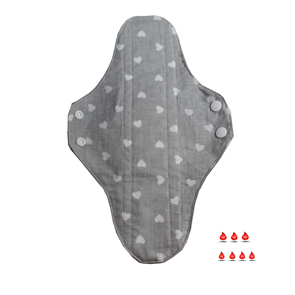 Absorbant intim lavabil din bumbac, super/de noapte, set 5 bucati model surpriza- 29 cm - imagine 5