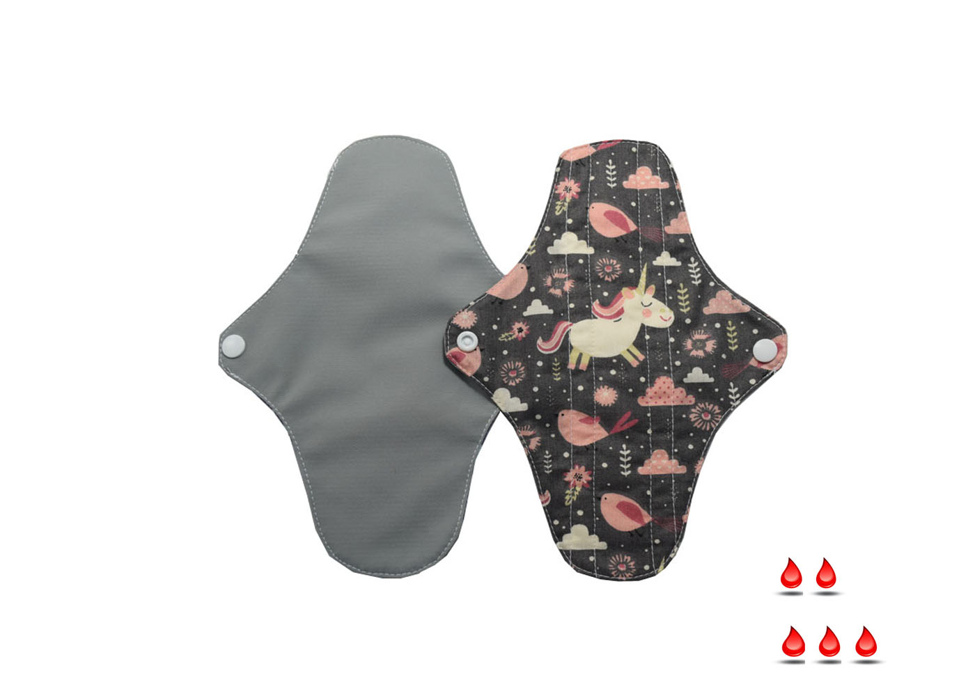 Absorbant intim lavabil din bumbac, starter, set 3 bucati (panty, regular, super) model surpriza - imagine 6