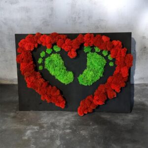 Tablou cu licheni. Urme de iubire