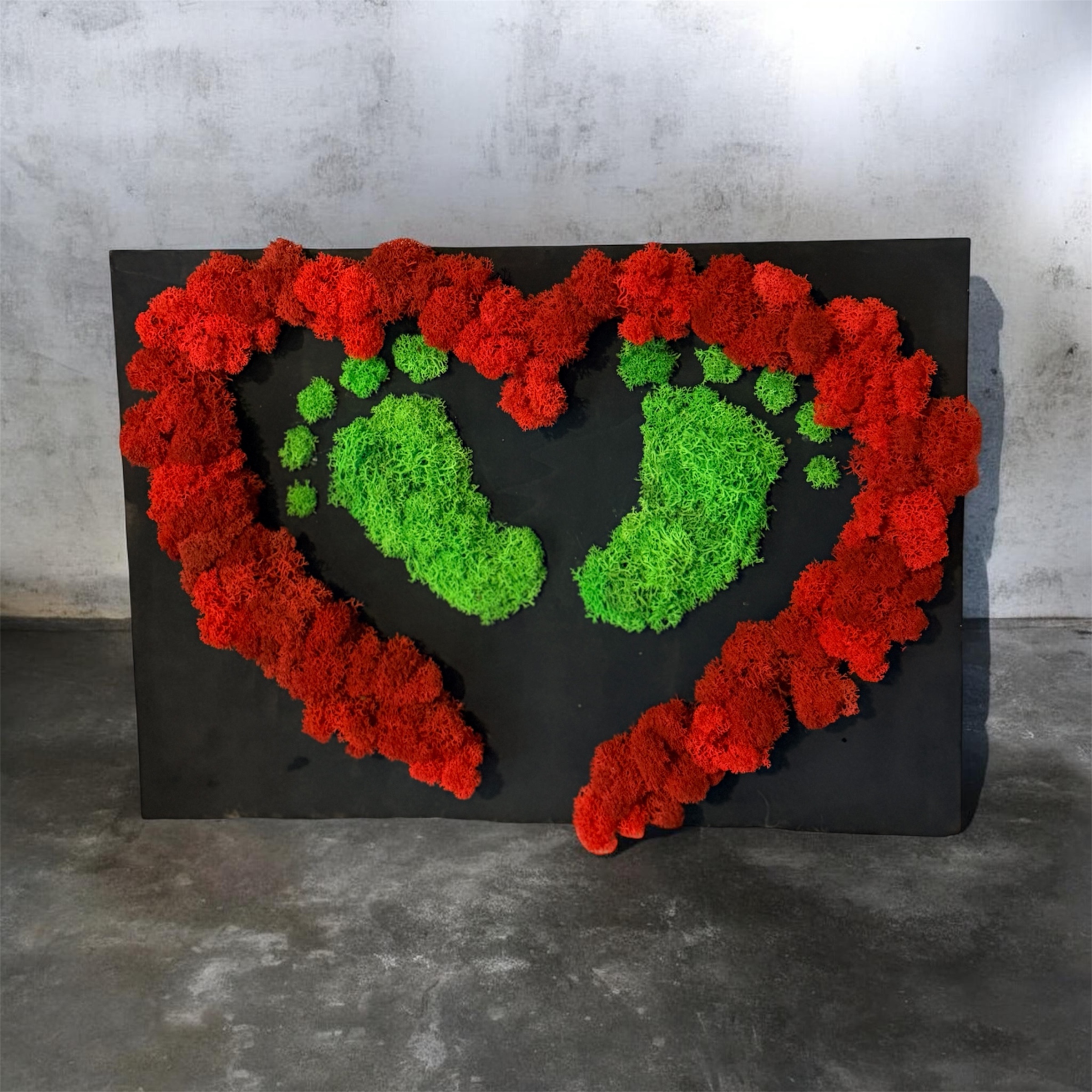 Tablou cu licheni. Urme de iubire